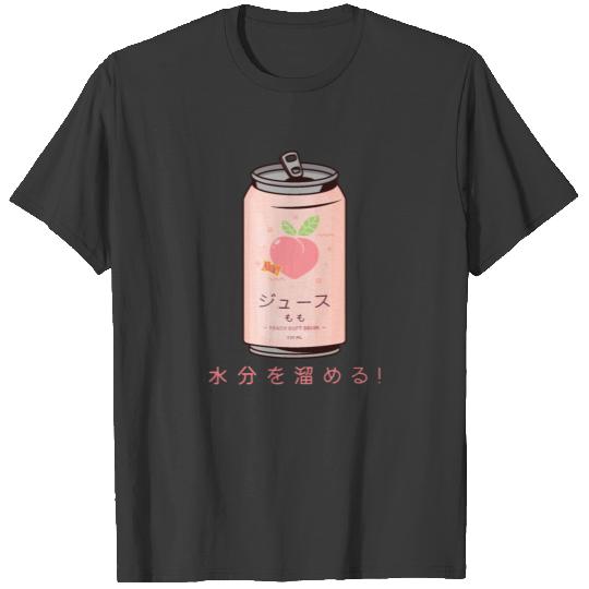 90s Japanese Aesthetic Peach Juice Can Aesthetic T-shirt