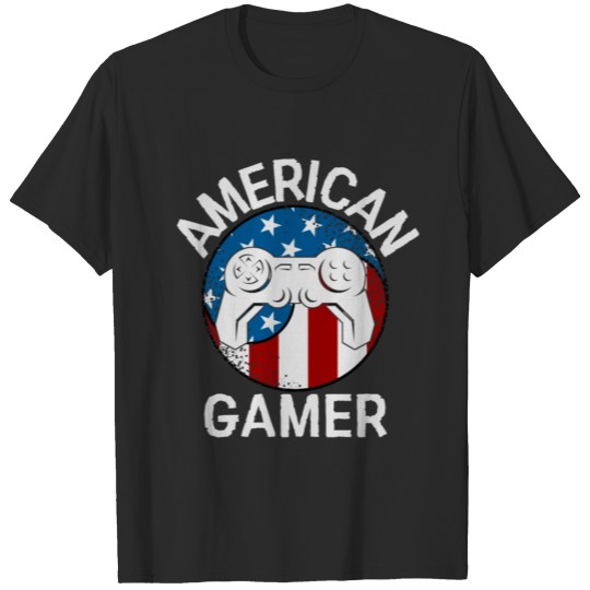 Gamerica American Gamer Patriotic USA 4th of July T-shirt