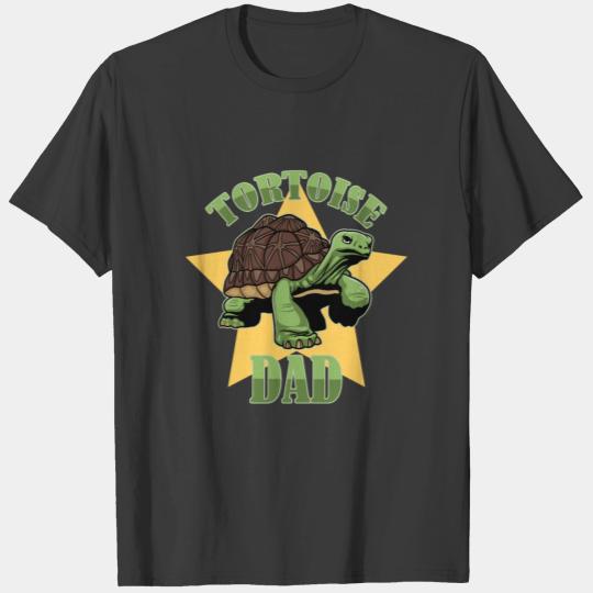 Mens Tortoise Dad Animal Turtle Sulcata Pet Owner T-shirt