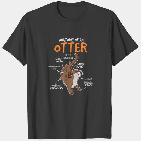 Kids Sea Otter Gift Otter Stuff Anatomy Of Otter T-shirt