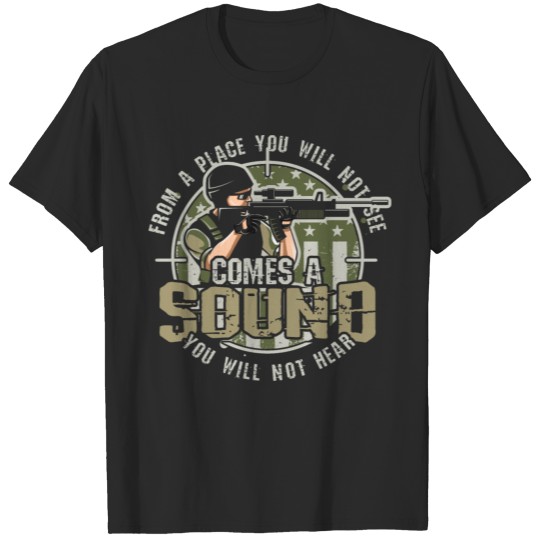 Discover Cool Military Sniper Humorous And Sarcastic Gifts T-shirt