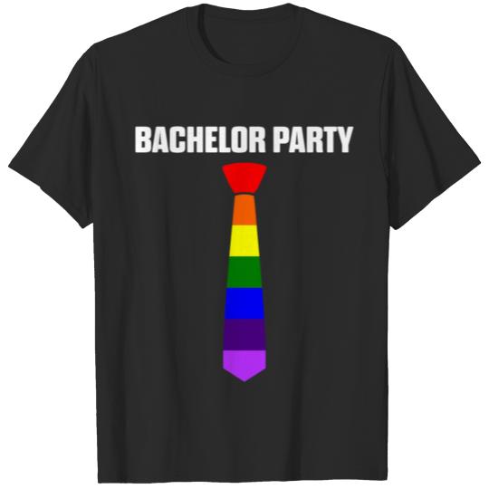 Discover LGBT Pride Gay Bachelor Party Tie Engagement T-shirt