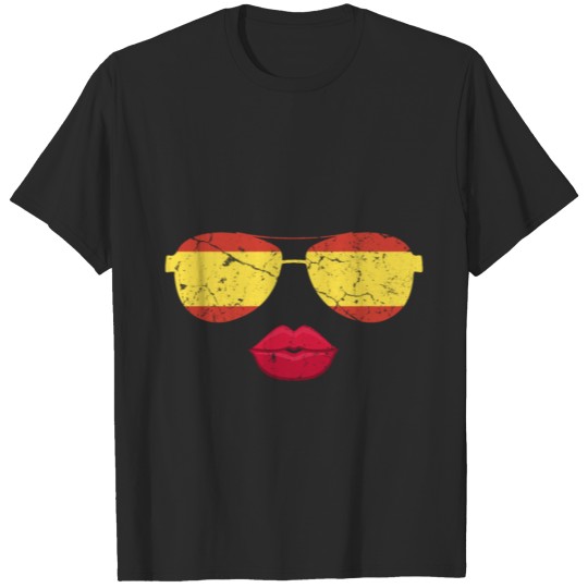 Discover Kiss Lips Spain Flag T-shirt