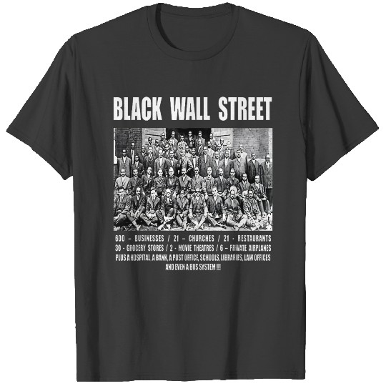 Black Wall Street Greenwood Tulsa Oklahoma Black T-shirt
