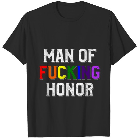 Discover LGBT Pride Gay Bachelor Party Man Honor T-shirt