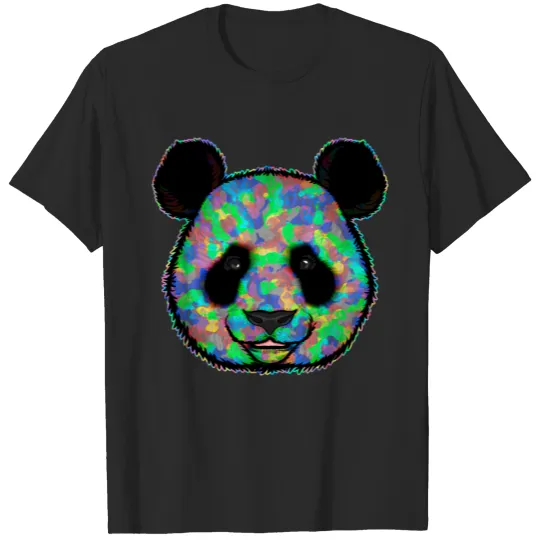 Discover Colorful rainbow panda bear T-shirt