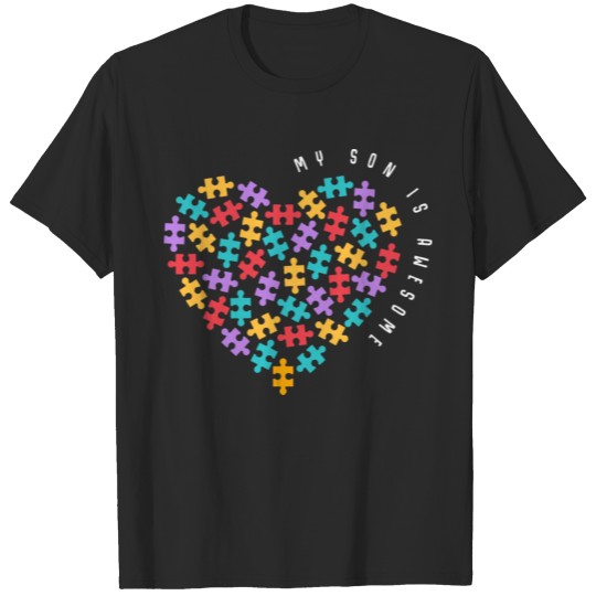 Discover Autism Awareness Puzzle Boys Autistic Awesome Son T-shirt