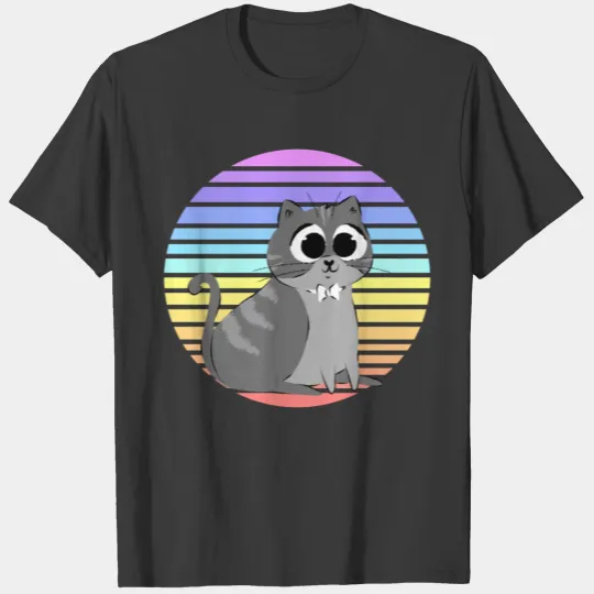 Cat Cute Sad Vintage T-shirt