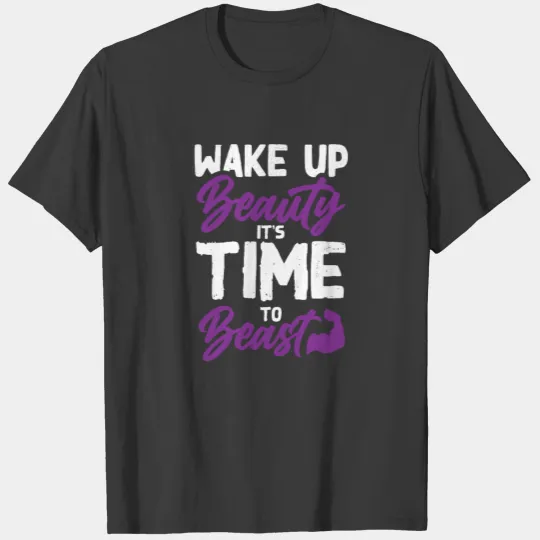 beauty beast fitness T-shirt