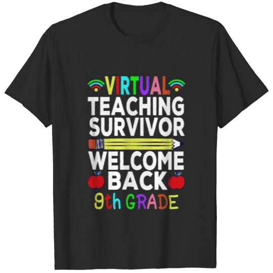 Discover Welcome Back 9th Grade Virtual Teaching Survivor T-shirt