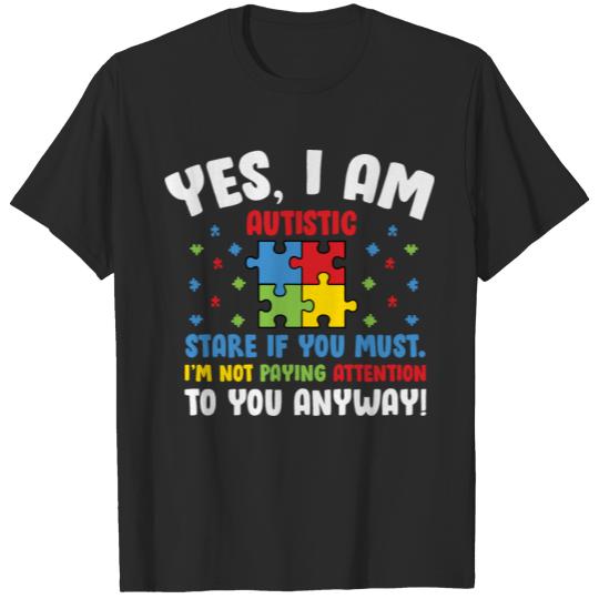 Discover Yes I am Autistic, Autism Awareness Puzzle T-shirt