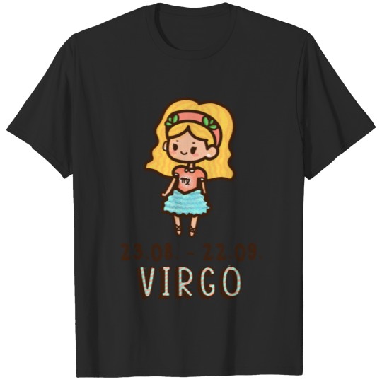 Kawaii zodiac sign Virgo young lady Birthday Gift T-shirt
