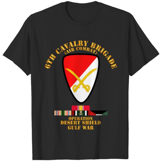 Discover Army 6th Cavalry Bde Desert Shield w DS Svc T-shirt