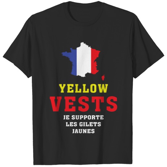 Discover Yellow Vests with Map Flag T-shirt
