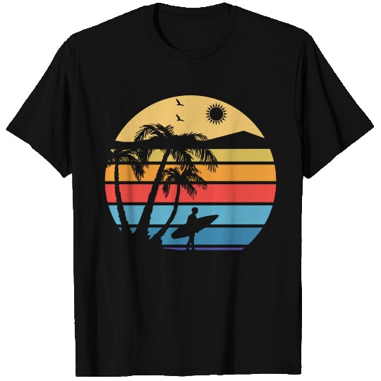 Sunset Beach Surfing Sunrise SurferGift Tee T-shirt