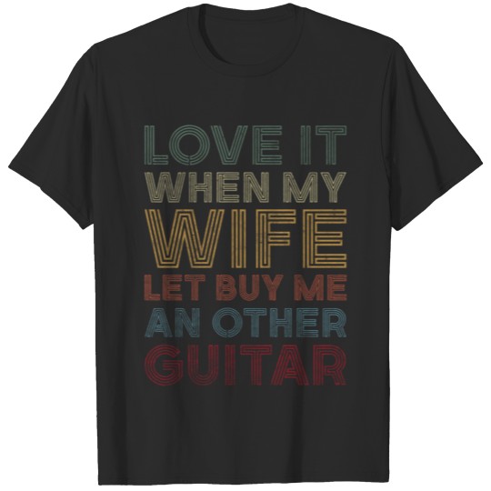 Discover Funny Guitar Player Husband T-shirt
