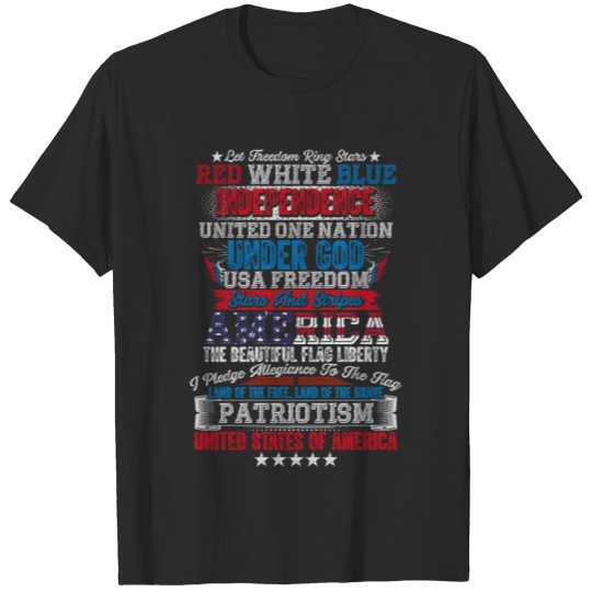 Discover LET FREEDOM RING STARS RED WHITE BLUE T-shirt