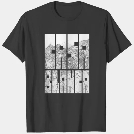 Casablanca, Morocco City Map Typography - Light T-shirt