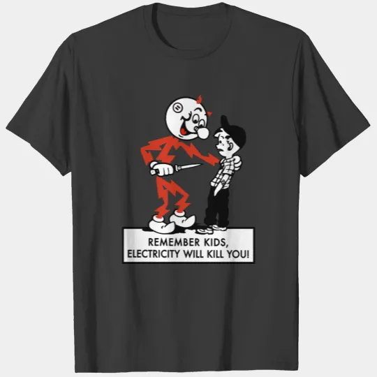 Reddy kilowatt warning 4 T-shirt