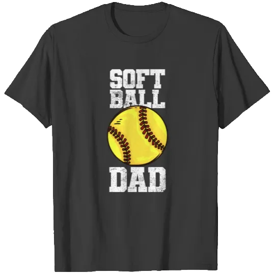 Softball Dad Father's Day Vintage T-shirt
