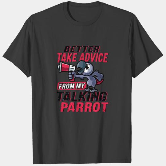 Talking African Grey Parrot Design for a Bird Nerd T-shirt