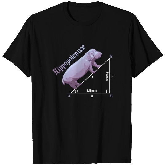 Hippopotenuse Hippopotamus Funny Math Geometry T-shirt