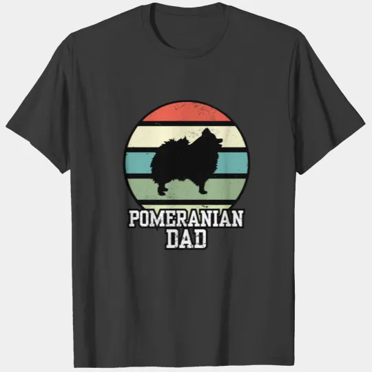 Pomeranian Dad I Retro Pomeranian Dad T-shirt