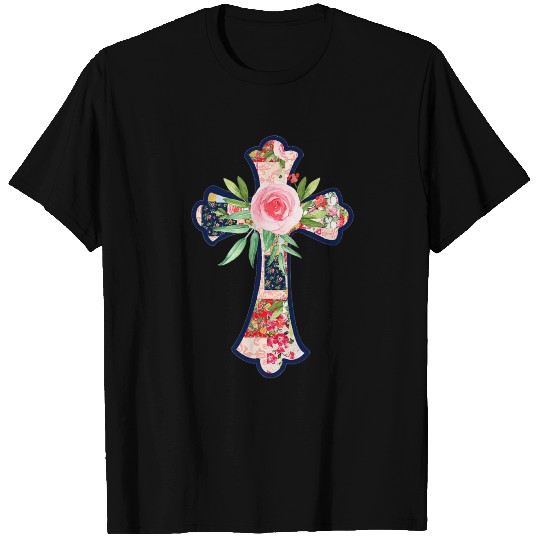 Floral Patchwork Cross Premium T-shirt