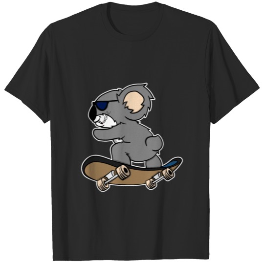 Discover Cool Koala Bear on Skateboard T-shirt