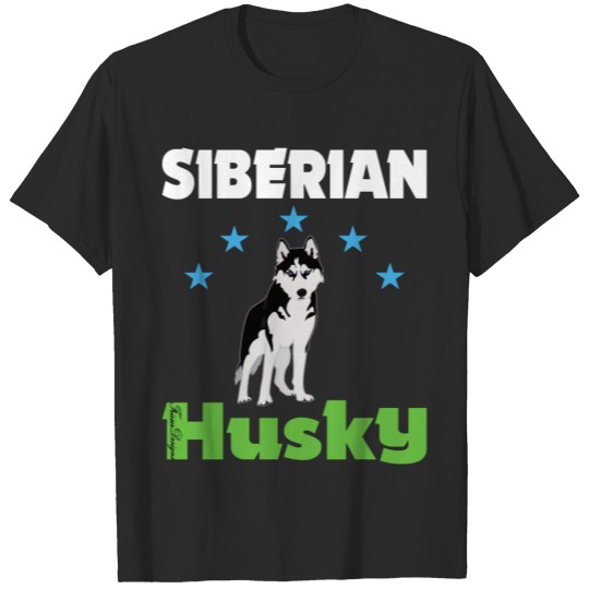 Discover Siberian Husky with Stars T-shirt
