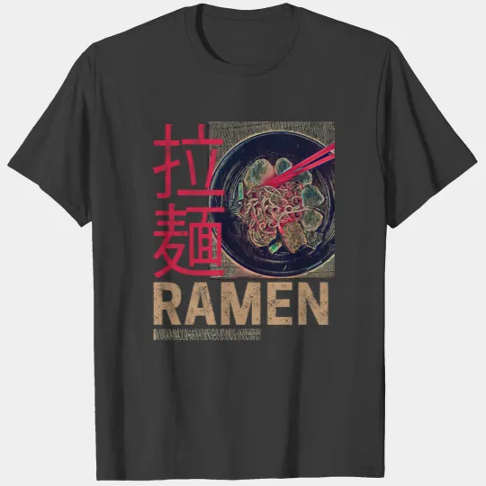 Ramen Japanese Noodle Anime Vintage T-shirt
