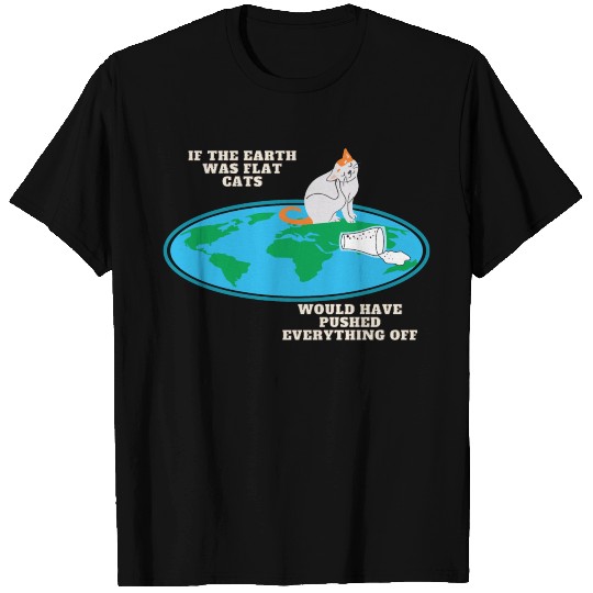 Flat Earth and cats T-shirt