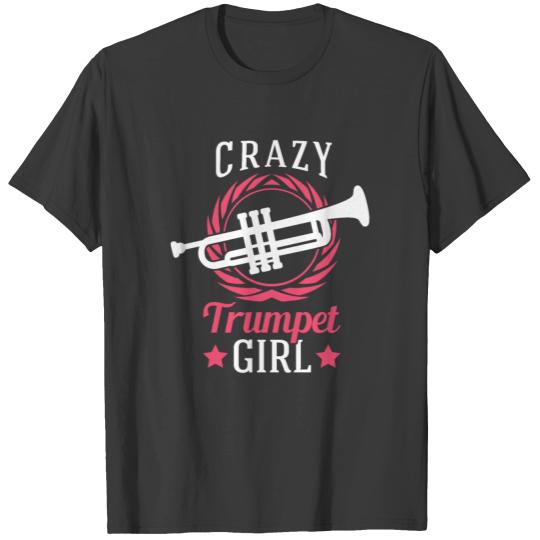 Crazy Trumpet Girl Orchestra Player T-shirt