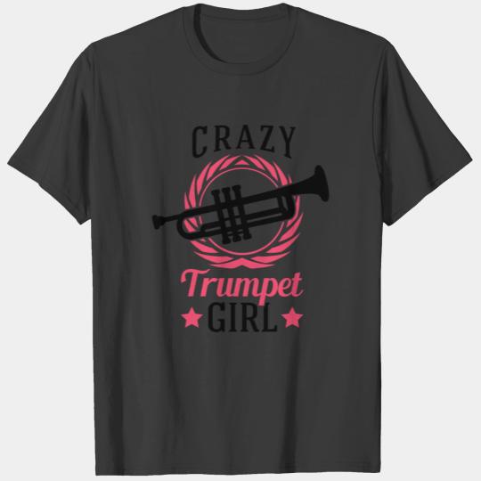 Crazy Trumpet Girl Orchestra Player T-shirt