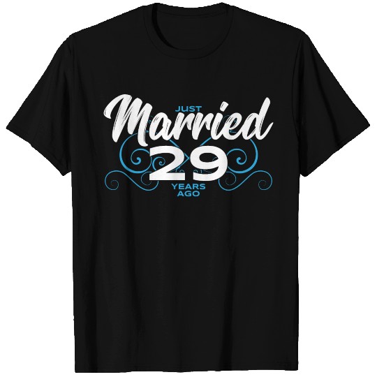 29th Anniversary Couple Design Just Married 29 Yea T-shirt