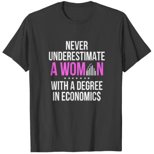 Economist Woman Power Business Economics Graduate T-shirt