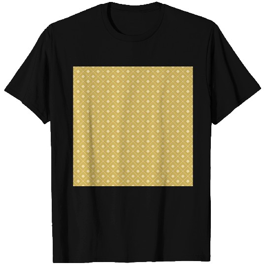 Retro Mustard Blue Modern Pattern T-shirt