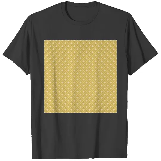 Retro Mustard Blue Modern Pattern T-shirt