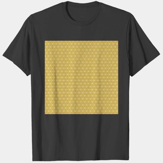 Retro Mustard Blue Modern Pattern T-shirt