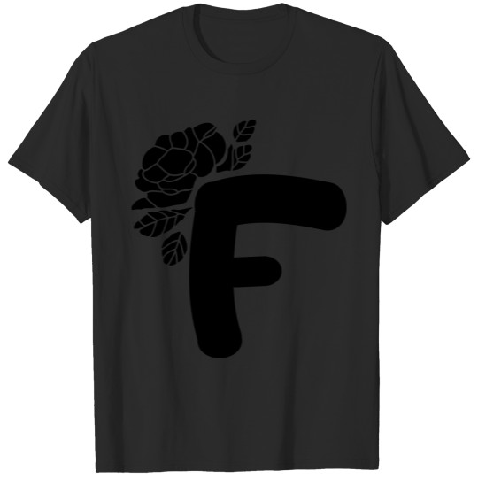Discover Alphabet Letter F With Flower T-shirt