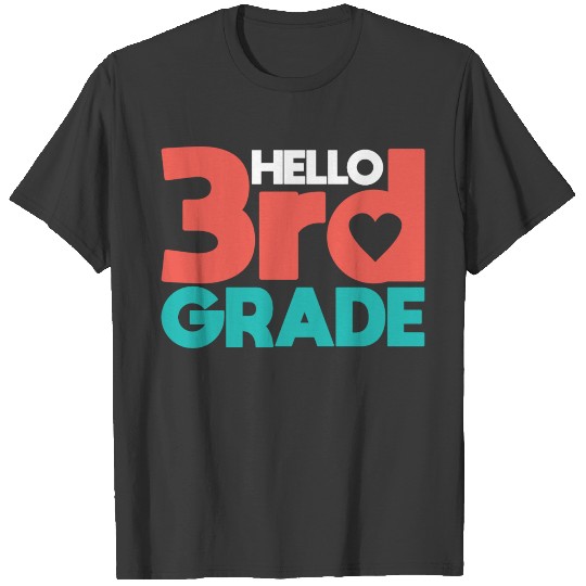 Back To School Hello 3rd Grade Third Grader T-shirt