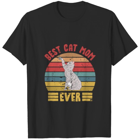 Discover Best Cat Mom Ever Cat Mom Beautiful Cute animal ki T-shirt