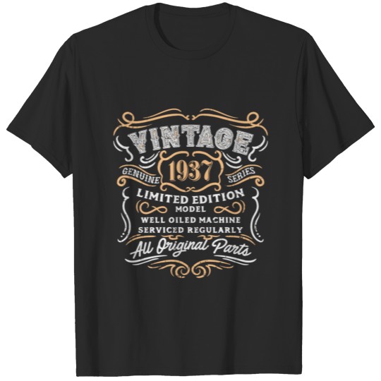Vintage 1937 Retro 84Th Birthday Gift For Dad T-shirt