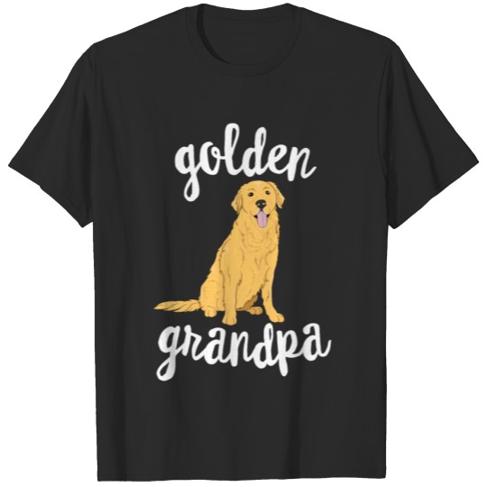 Discover Golden Retriever Grandpa Pawpa Dog Grandparents T-shirt