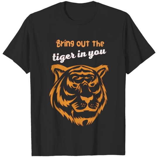 tiger face design T-shirt