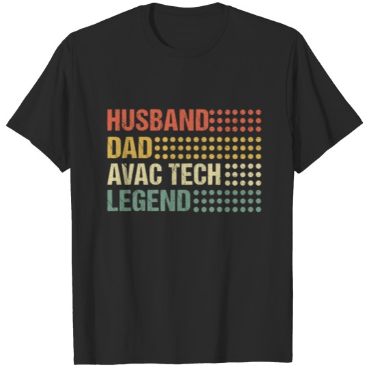 Discover Husband Dad HVAC Tech Legend Funny HVAC Technician T-shirt