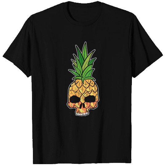Summer Vacation Pineapple Skull Hawaiian For Men T-shirt