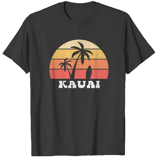 Kauai Hawaii HI Hawaiian Island Palm Tree 70s 80s T-shirt