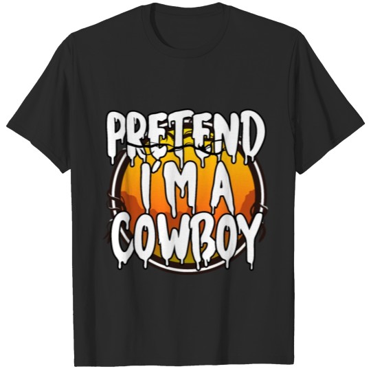 Discover Pretend I'm A Cowboy Happy Halloween Day 2021 Gift T-shirt