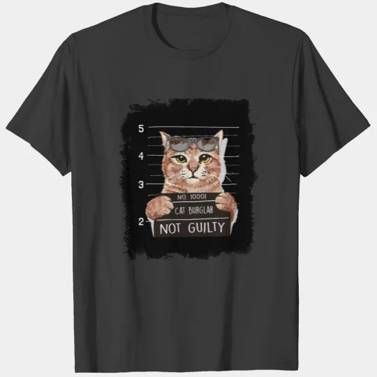 Mean Cat - Not Guilty - Stubborn Pets - Funny T-shirt